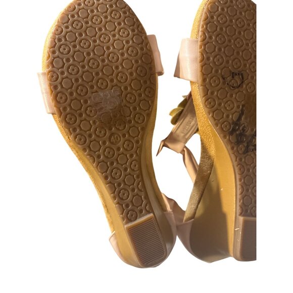 Patrizia By Spring Step Womens Floral Wedge Sandals Size 9 Tan & Pink - Picture 7 of 9